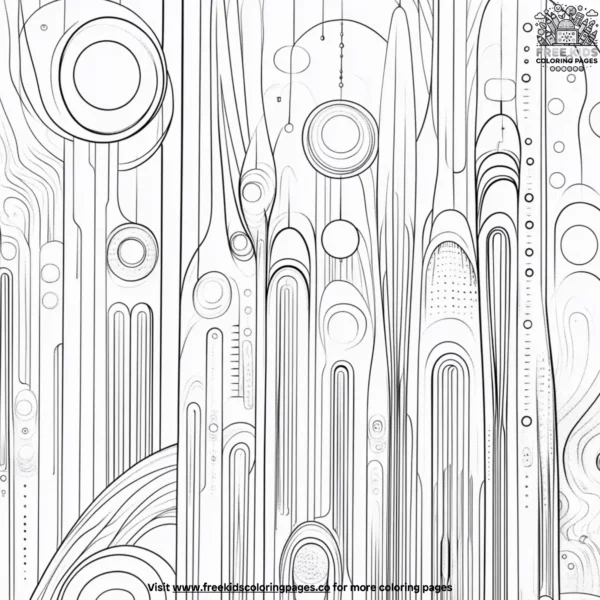 Futuristic forms coloring pages