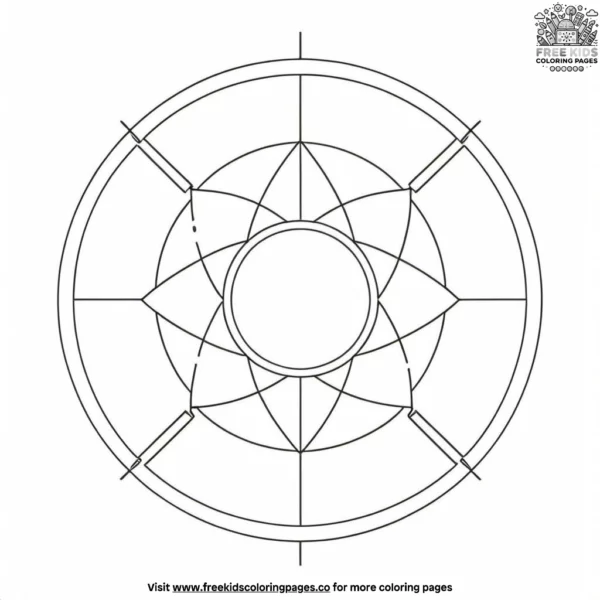 Futuristic shapes coloring pages