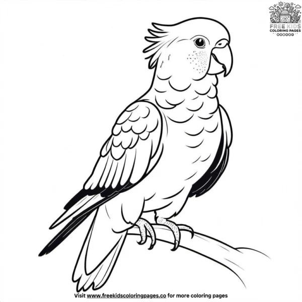 Galah parrot coloring pages