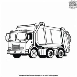 Garbage Truck Hero Coloring Pages