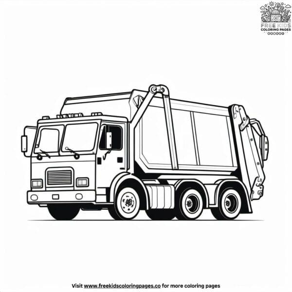 Garbage truck hero coloring pages