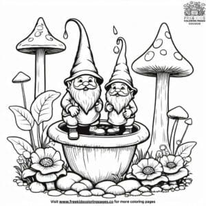 Garden Gnome Adventures Coloring Pages