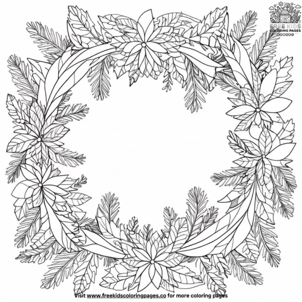 Garland decor coloring pages