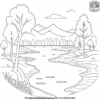 Gentle Flowing River Coloring Pages