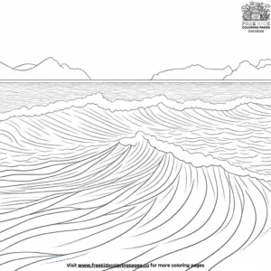 Gentle Ocean Waves Coloring Pages