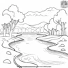 Gentle River Bend Coloring Pages