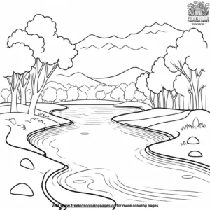 Gentle River Bend Coloring Pages