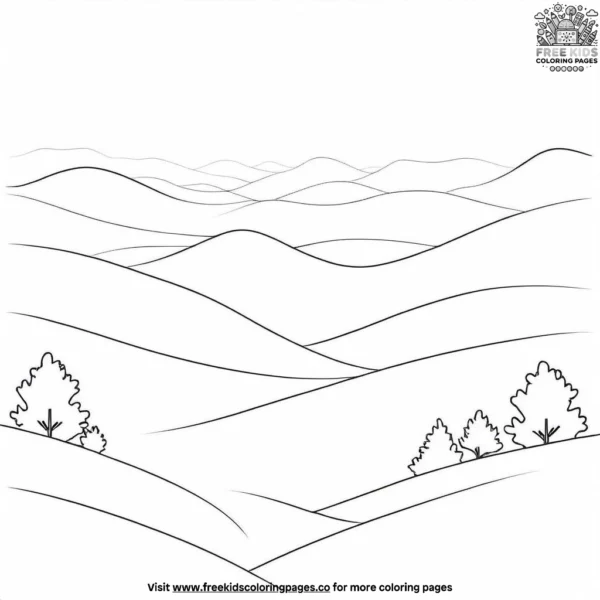 Gentle rolling fog coloring pages