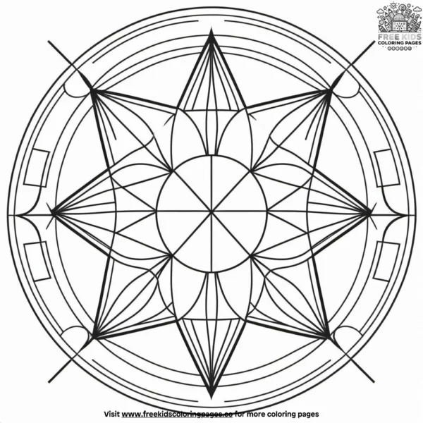 Geometric shapes coloring pages