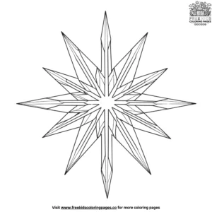 Geometric Snowflake Coloring Pages