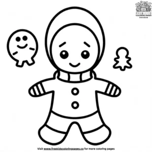 Gingerbread Alien Encounter Coloring Pages