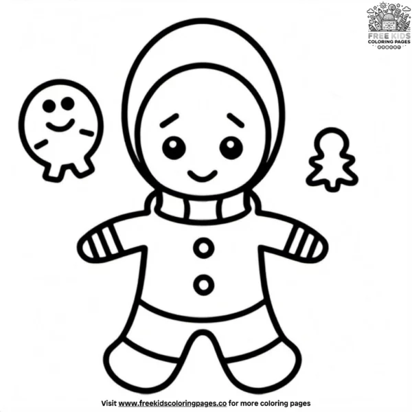 Gingerbread alien encounter coloring pages