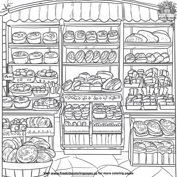 Gingerbread bakery coloring pages