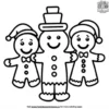 Gingerbread Carolers Coloring Pages