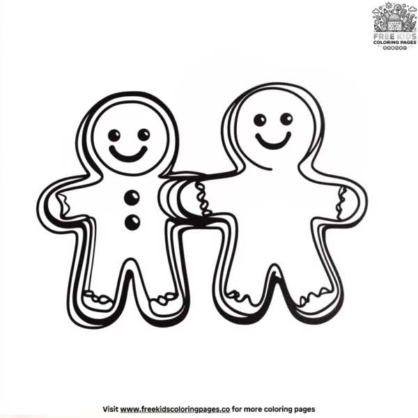 Gingerbread cookies coloring pages