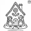 Gingerbread Hansel and Gretel Coloring Pages