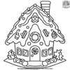 Gingerbread Building Coloring Pages