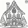 Gingerbread House Decorating Coloring Pages