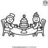 Gingerbread House Tea Party Coloring Pages