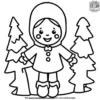 Gingerbread Little Red Riding Hood Coloring Pages