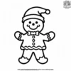 Gingerbread Santa's Helper Coloring Pages