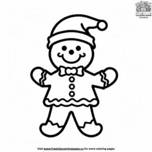 Gingerbread santa's helper coloring pages