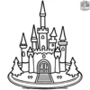 Gingerbread Sleeping Beauty's Castle Coloring Pages