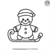 Gingerbread Sleigh Rider Coloring Pages