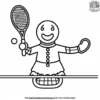 Gingerbread Tennis Champions Coloring Pages