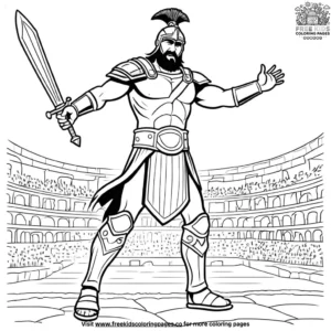 Gladiator Arena Coloring Pages