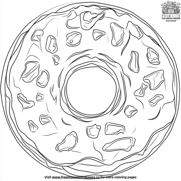 Glazed goodness donut coloring pages