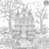 Gloomy Haunted House Coloring Pages