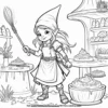 Gnome Bakery Coloring Pages