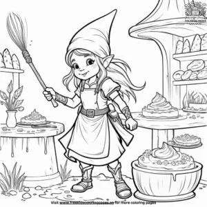 Gnome Bakery Coloring Pages