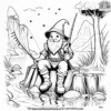 Gnome Fishing Coloring Pages