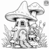 Gnome Mushroom House Coloring Pages