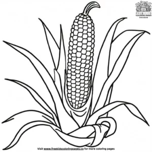 Golden corn coloring pages