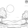 Golden Hour Sunsets Coloring Pages