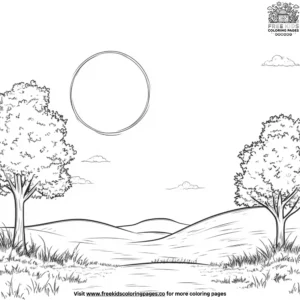 Golden hour sunsets coloring pages