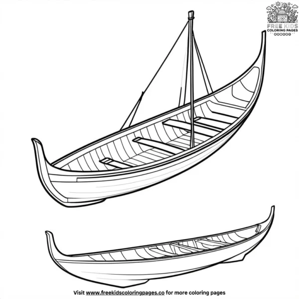 Gondola coloring pages