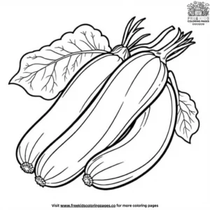 Green Zucchini Coloring Pages