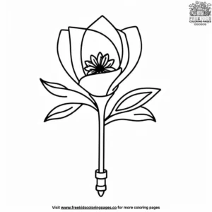 Groom's boutonniere coloring pages