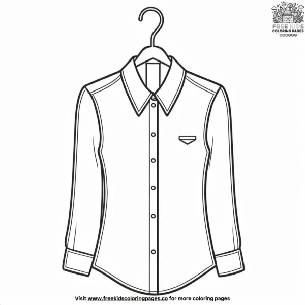 Groom's dress shirt coloring pages