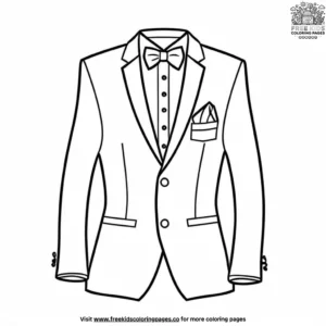 Groom's jacket coloring pages