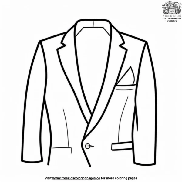 Groom's pocket square coloring pages