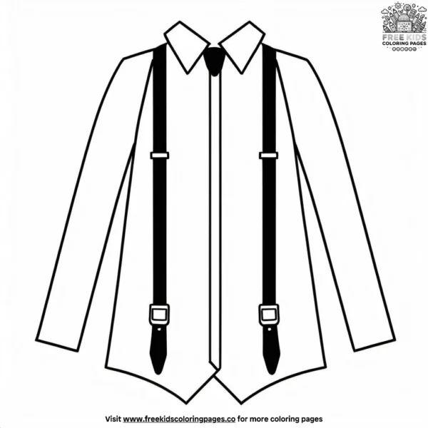 Groom's suspenders coloring pages