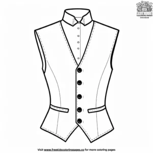 Groom's Vest Coloring Pages