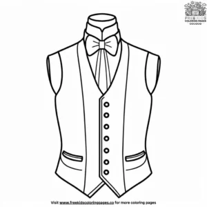 Groom's waistcoat coloring pages