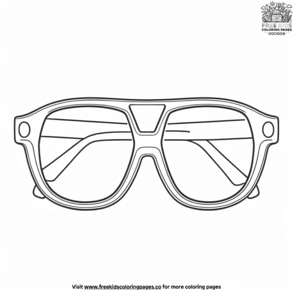 Groovy glasses coloring pages