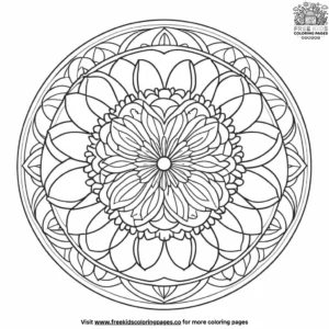 Groovy Mandala Flower Coloring Pages